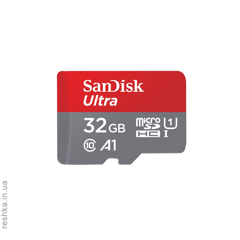 Карта памяти SANDISK microSDHC 32GB Ultra A1 C10 UHS-I 98MB/s+SD