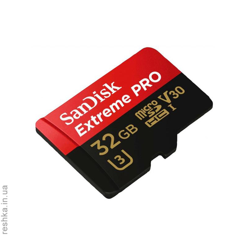 Карта памяти SANDISK microSDHC 32GB Extreme Pro A1 C10 V30 U3 100MB/s