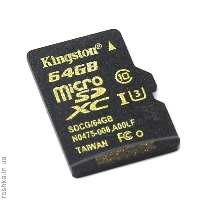 Карта памяти KINGSTON microSDXC 64 Gb UHS-I no ad U3 (R90, W45MB/s)