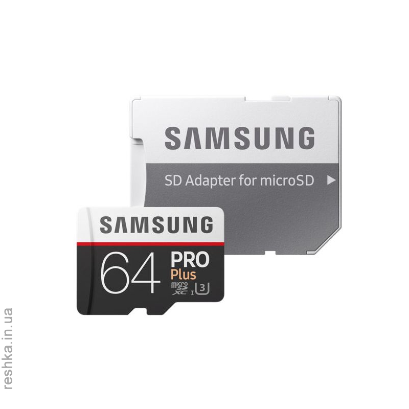Карта памяти SAMSUNG microSDXC 64GB PRO PLUS UHS-I G3 (R100, W90MB/s)