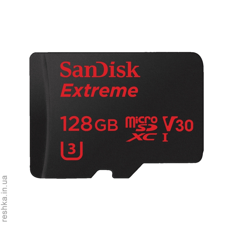 Карта памяти Sandisk microSDXC 128GB ExtremeAction A1 C10 V30 UHS-I U3