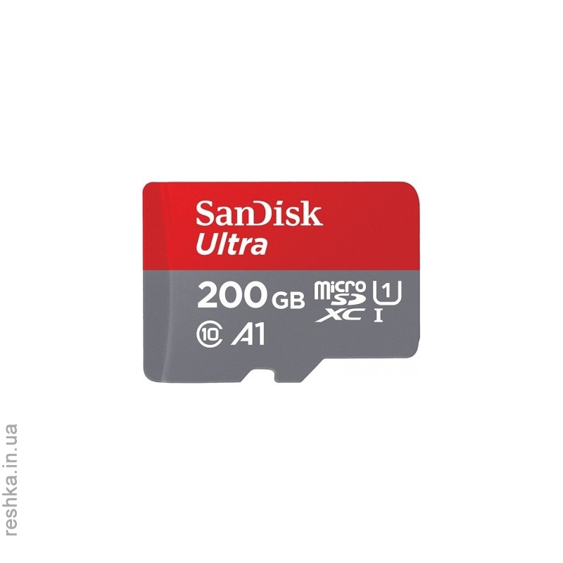 Kарта памяти Sandisk microSDXC 200GB Ultra A1 C10 UHS-I 100MB/s+SD