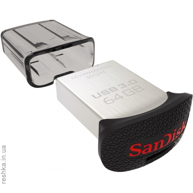 Флешка Sandisk  Cruzer Ultra Fit 64GB (SDCZ43-064G-G46/GAM46)