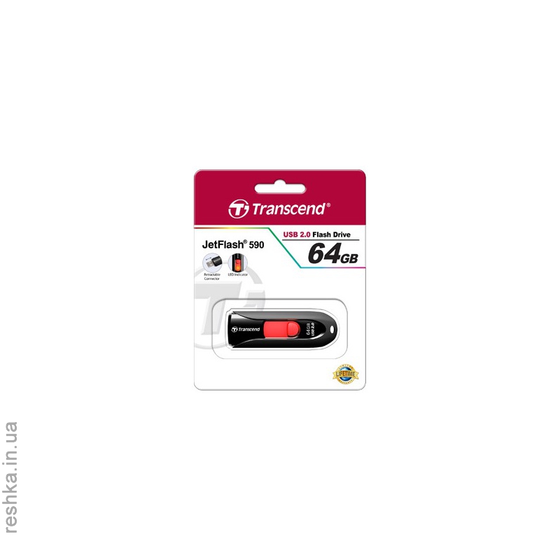 Flash Drive Transcend JetFlash 590 64GB Black