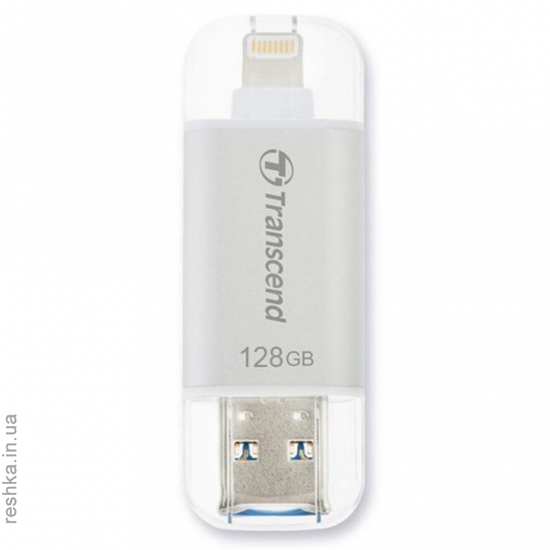 Флеш-память Transcend JetDrive Go 300 128GB, Lightning/USB 3.1 Silver