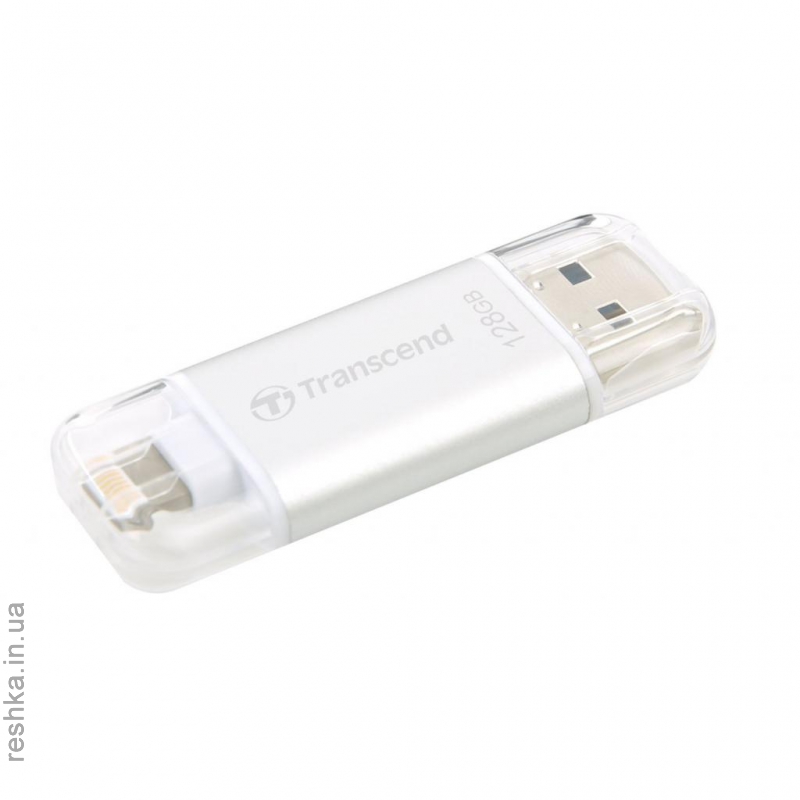 Флеш-память Transcend JetDrive Go 300 128GB, Lightning/USB 3.1 Silver