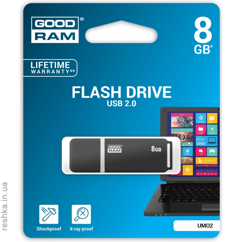 Флеш-память Goodram UMO2 8 GB GRAPHITE