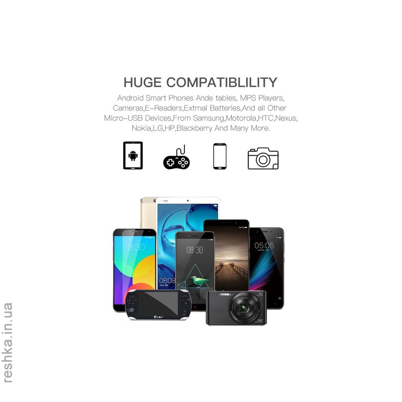 Кабель Puridea L02 - Micro USB - 1.2m Grey