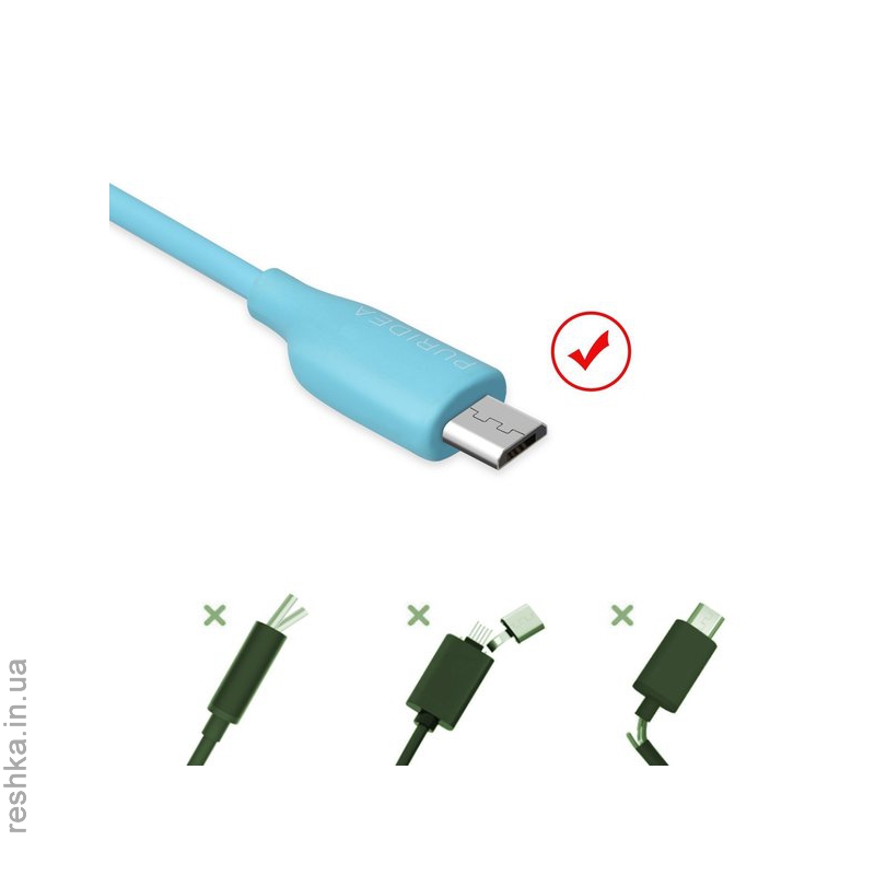 Кабель Puridea L02 - Micro USB - 1.2m White