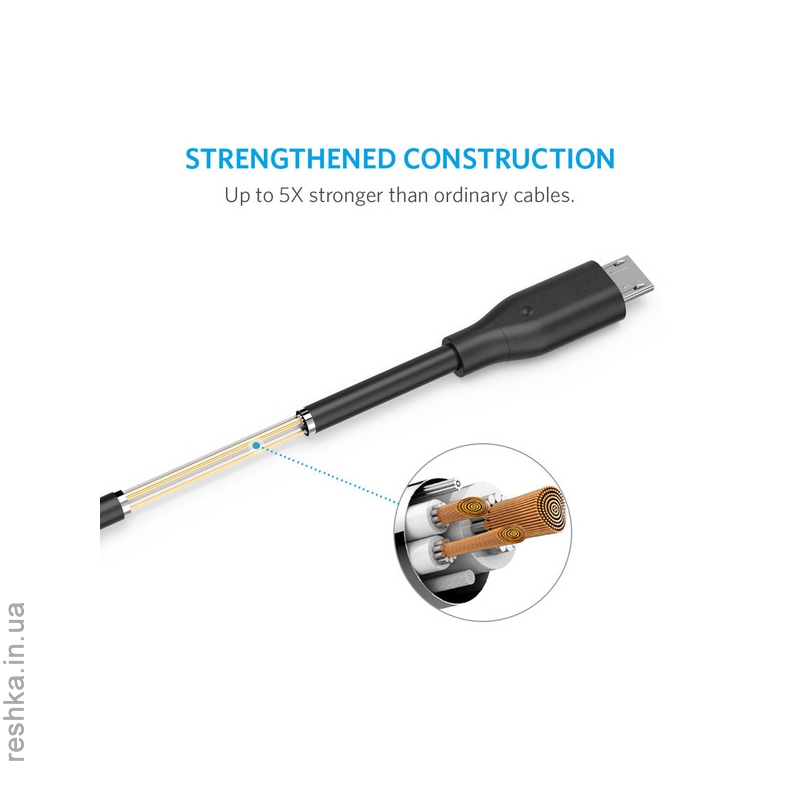 Кабель Anker Powerline Micro USB - 0.9м V3 Black