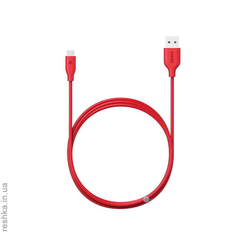 Кабель Anker Powerline MicroUSB - 1.8m Red