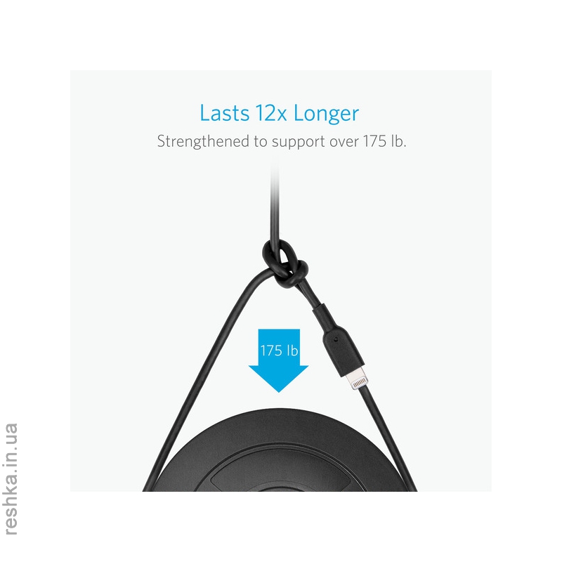 Кабель Anker Powerline II Lightning - 0.9 м V2 (Black)