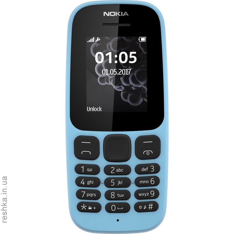 Телефон Nokia  105 Single Sim 2017 Blue