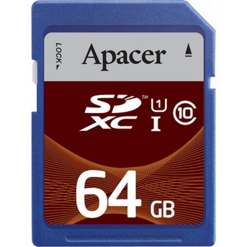 Карта памяти Apacer SDXC 64GB Class 10 UHS-I