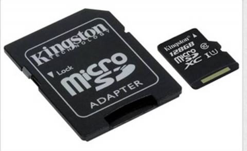 Карта памяти Kingston microSDXC 128 Gb UHS-I+adapter U1 (R45, W10MB/s)