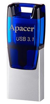 Flash Drive Apacer AH179 64GB OTG Mobile Blue