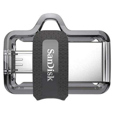 Flash Drive Sandisk Ultra Dual 128 Gb, OTG, USB 3.0 Black