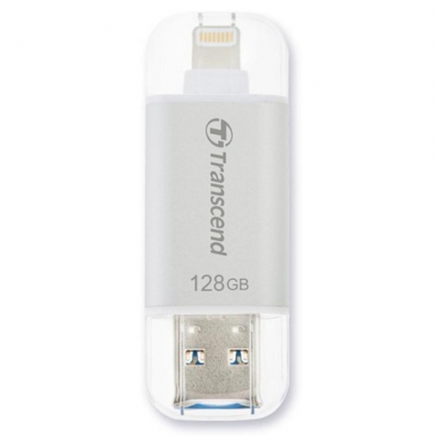 Флеш-память Transcend JetDrive Go 300 128GB, Lightning/USB 3.1 Silver