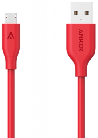 Кабель Anker Powerline MicroUSB - 1.8m Red