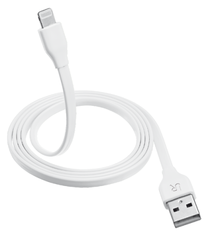 Плоский кабель Trust Urban Revolt LIGHTNING CABLE 1M WHITE