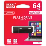 Флешка Goodram  Edge 64GB Black (UEG3-0640K0R11)