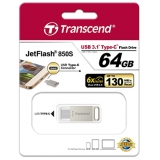 Flash Drive Transcend 64GB USB 3.1 Type-C 850 R130MB/s Metal