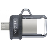 Flash Drive Sandisk Ultra Dual 128 Gb, OTG, USB 3.0 Black