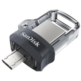 Flash Drive Sandisk Ultra Dual 128 Gb, OTG, USB 3.0 Black