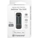 Flash Drive Transcend JetDrive Go 300 32GB, Lightning/USB 3.1 Black