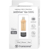 Flash Drive Transcend JetDrive Go 500 32GB, Lightning/USB 3.1 Gold
