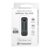 Флеш-память Transcend JetDrive Go 300 64GB, Lightning/USB 3.1 Black